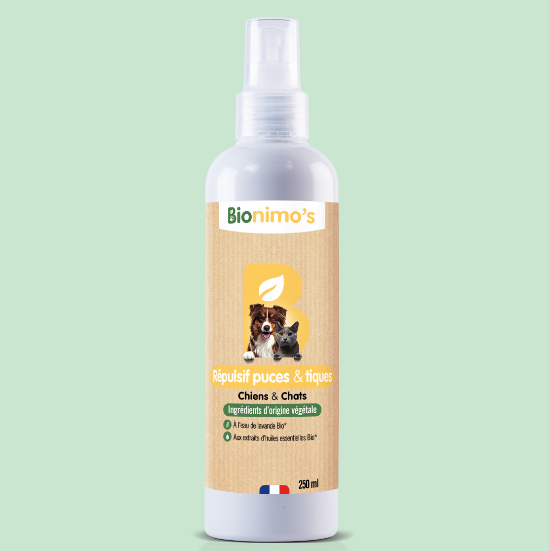 Répulsif Puces & Tiques, anti-parasitaire - Chiens & Chats